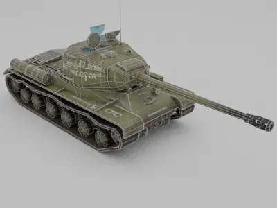 IS-2 Revenge Heavy tank Low-poly 3D model