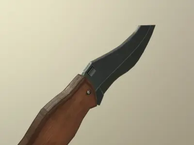 Game Ready Realistic Low Poly Combat Knife Low-poly 3D model