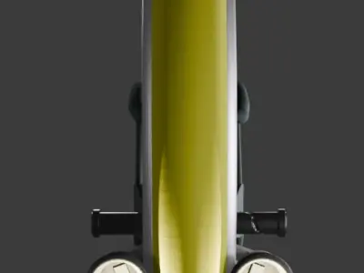 One  wheel motorcycle Low-poly 3D model
