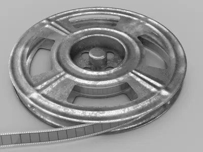 Film-Reel two film reels 3D model