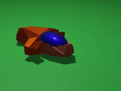 Spaceship Warfly Free low-poly 3D model