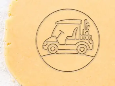Golf Car Cookie Cutter - Biscuit Cutter 3D print model