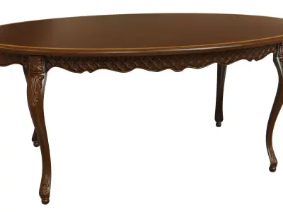 Classic table with carvings 1800  3D model