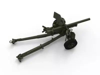 Anti-tank gun Howitzer 3D model