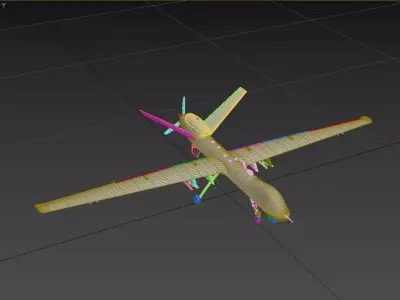 3D model of an unmanned aerial vehicle  3D model