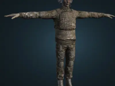 Realistic free 3D soldier Free low-poly 3D model