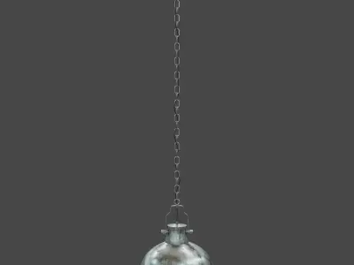Industrial Lamp Metal Round Free 3D model