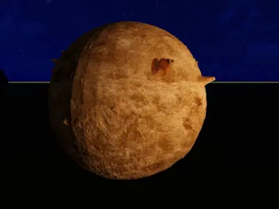 The mars  terrain Spherical model X100 3D model