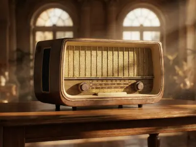 Old Antique Radio Low-poly 3D model