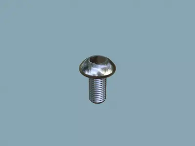 Steel Stained M6 Bolt Allen Dome 3D model