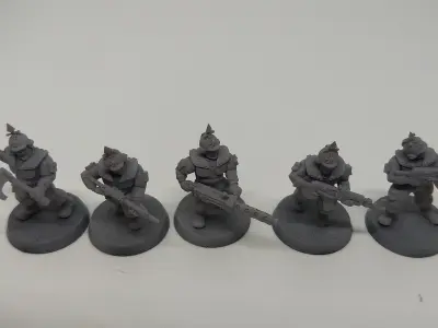Hive-City Guard Blooded and Cultist Kill Team Bits 3D print model