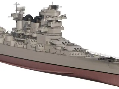 WW2 US NAVY HEAVY CRUISER  3D model