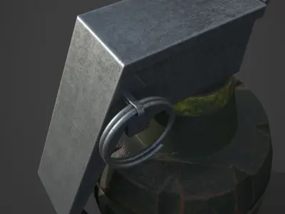 Grenade Low-poly 3D model 5