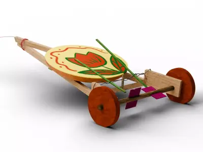 Traditional Tomtom Gari Toy Low-poly 3D model