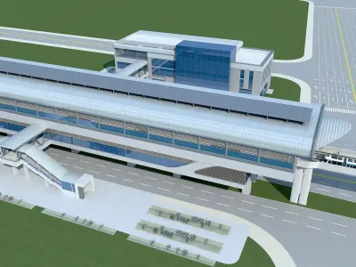 Metro Station 3D model 2