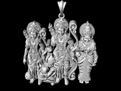 Ramparivar pendant Artwork-3 3D print model