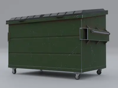 Front Load Container Low-poly 3D model