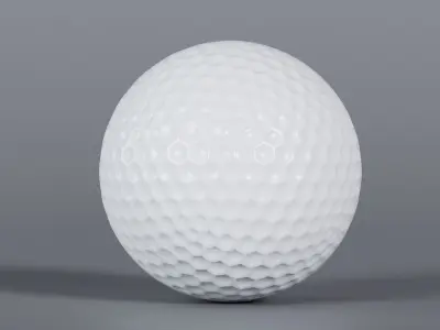 Low Poly Golf Ball 3D Model True PBR Renders Zero Cleanup UVs 4K PBR Textures 