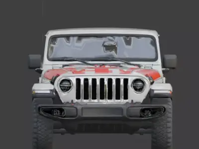 Off-Road Adventure Jeep 3D Model V02 Low-poly 3D model