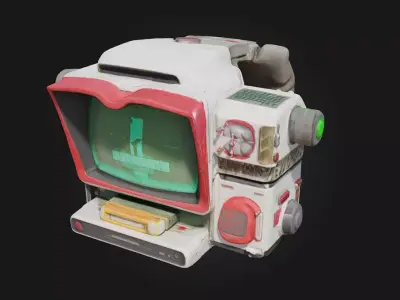 Retro Tech Gadget Nostalgic Innovation in Compact Form 3D model