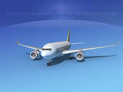 Airbus A350-800 Libyan 3D model