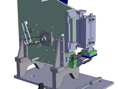 Semi-automatic high-precision flat labeling machine 3D model