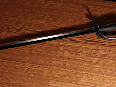3 Backsword sword 3D model