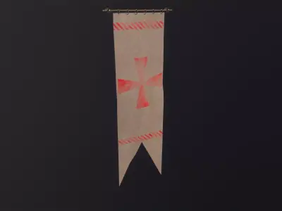 Banners 3D Model Low-poly 3D model