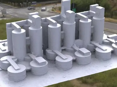 Factory Blocks more complex  3D model