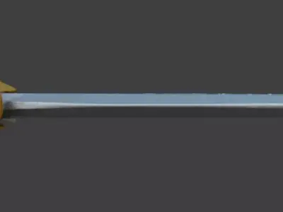Stylized Fantasy Runic Sword 3D Model Low-poly 3D model
