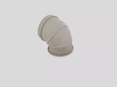 Industrial Factory Ventilation Duct Elbow for 3D print 3D model
