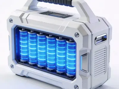 Futuristic Sci-Fi Portable Energy Generator 3D  Low-poly 3D model