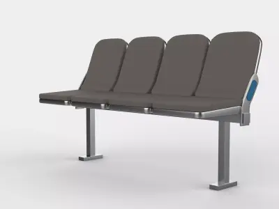 Waiting Room Chairs 02 3D model