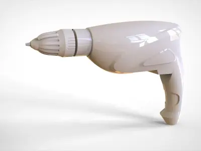 drill hair dryer 3D model
