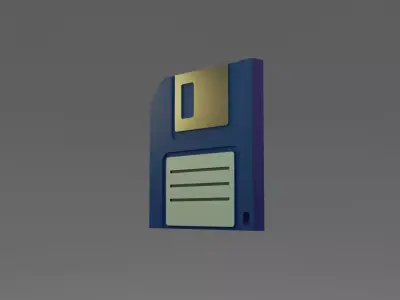 3D save icon Free low-poly 3D model