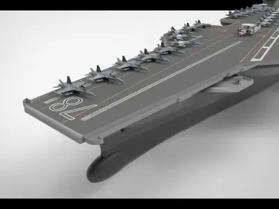 uss gerald r ford cvn 78 3D model