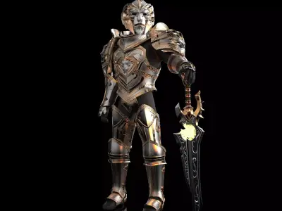 Anduin Wrynn WOW Battle for Azeroth Suit 3D model