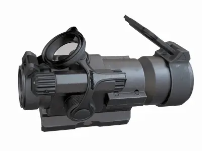 Patrol Rifle Optic Red Dot Sight - PRO RDS Low-poly 3D model