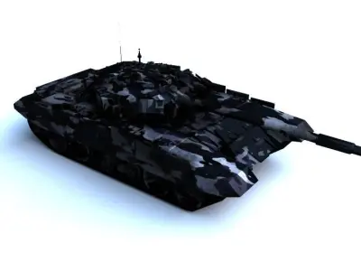 T-90 Tank Low-poly 3D model