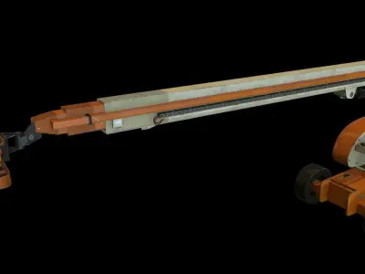 Rigged and animated Boom Lift  Low-poly 3D model