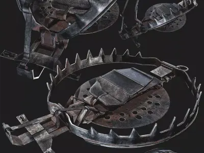 Animal Trap  Low-poly 3D model