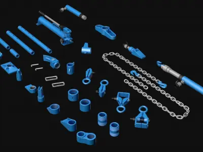 Straightening tool kit 3D model