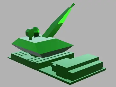 Air defense system scale model 3D model