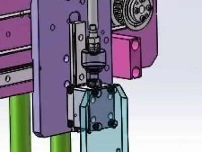 The adjustable clamping mechanism 3D model