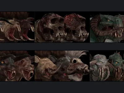 Flying Beasts Bundle Part 2 3D Model Pack
