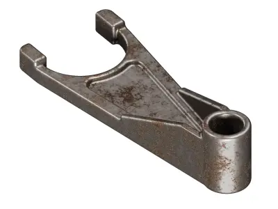 Rusty Tractor Gear Shift Fork 3D model