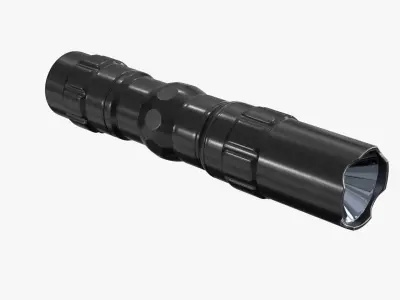 Police Flashlight Low-poly 3D model