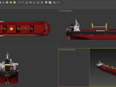 Bulk carrier 01 Low-poly 3D model
