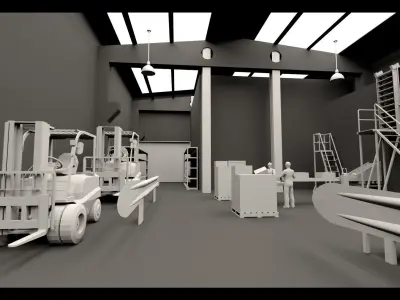 Interior Factory- Vol 06- High detail 3d models 3D model