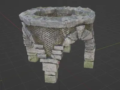 Stone Arch - Ancient Circle - Low-poly Game-ready Model Low-poly 3D model